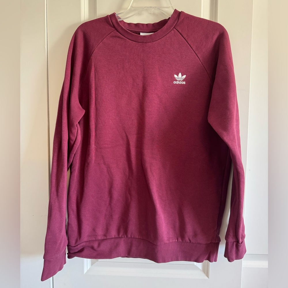 Adidas Unisex Maroon Crewneck Sweater